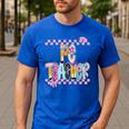 Women PE Teacher Back To School Physical Education Teacher Men's Casual T-Shirt Royal Blue