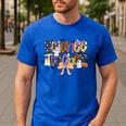 Women Spooky Science Teacher Halloween Science Stem Teacher Men's Casual T-Shirt Royal Blue Women Spooky Science Teacher Halloween Science Stem Teacher Men's Casual T-Shirt Royal Blue