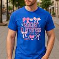 Women Teacher In Progress Coquette Pink Bow Future Teacher Men's Casual T-Shirt Royal Blue Women Teacher In Progress Coquette Pink Bow Future Teacher Men's Casual T-Shirt Royal Blue