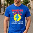 Wonder Teacher Costume Shirt Teacher Halloween Costume Men Women Men's Casual T-Shirt Royal Blue