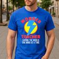 Wonder Teacher Costume Shirt Teacher Halloween Costume Tee Men's Casual T-Shirt Royal Blue