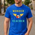 Wonder Teacher Instructor Professor Proud Literature Men Women Girls Kids T-Shirt Men's Casual T-Shirt Royal Blue