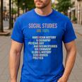 World History Classroom Social Studies History Teacher Men's Casual T-Shirt Royal Blue