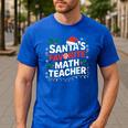 Xmas Lighting Santa's Favorite Math Teacher Christmas Men's Casual T-Shirt Royal Blue Xmas Lighting Santa's Favorite Math Teacher Christmas Men's Casual T-Shirt Royal Blue
