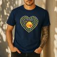 100 Days Of School Bee Hive Tree Hearts Teachers Student Kid Men's Casual T-Shirt Navy