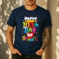 100th Day Of School Teachers Kids Child Happy 100 Days Men's Casual T-Shirt Navy 100th Day Of School Teachers Kids Child Happy 100 Days Men's Casual T-Shirt Navy