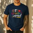 1st First Grade Squad Student Teacher Back To School Men's Casual T-Shirt Navy 1st First Grade Squad Student Teacher Back To School Men's Casual T-Shirt Navy