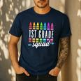 1st Grade Squad Back To School First Grade Teacher Boy Girl Men's Casual T-Shirt Navy 1st Grade Squad Back To School First Grade Teacher Boy Girl Men's Casual T-Shirt Navy