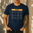 2025 Calendar For Planners Teachers Offices Months Men's Casual T-Shirt Navy