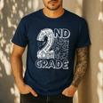 2nd Grade Typography Team 2nd Grade Teacher Back To School Men's Casual T-Shirt Navy 2nd Grade Typography Team 2nd Grade Teacher Back To School Men's Casual T-Shirt Navy