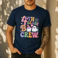 4th Grade Boo Crew Fourth Grade Teacher Kids Happy Halloween Men's Casual T-Shirt Navy