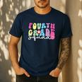4th Grade Squad Fourth Teacher Student Team Back To School Men's Casual T-Shirt Navy 4th Grade Squad Fourth Teacher Student Team Back To School Men's Casual T-Shirt Navy