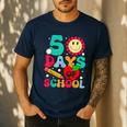 50 Days Of School Teacher Happy 50th Day Of School Kids Men's Casual T-Shirt Navy