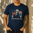 6-7 7-6 George Washington Freedom For Teachers Men's Casual T-Shirt Navy 6-7 7-6 George Washington Freedom For Teachers Men's Casual T-Shirt Navy