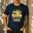67 Meme Six Seven Bruh Retro Dabbing Teacher School Men's Casual T-Shirt Navy