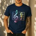 67 Music Meme Slang Six Seven Music Teacher Musician Men's Casual T-Shirt Navy