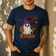 67 Teacher Halloween Ghost Six Seven Meme Math Equation Bruh Men's Casual T-Shirt Navy 67 Teacher Halloween Ghost Six Seven Meme Math Equation Bruh Men's Casual T-Shirt Navy