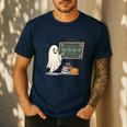 67 Teacher Halloween Ghost Six Seven Meme Math Joke Men's Casual T-Shirt Navy 67 Teacher Halloween Ghost Six Seven Meme Math Joke Men's Casual T-Shirt Navy