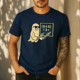 67 Teacher Halloween Skeleton Ghost Six Seven Meme Math Men's Casual T-Shirt Navy