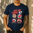 67 History Teacher Teacher 6 7 Overuse '67 Men's Casual T-Shirt Navy