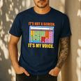 AAC Awareness AAC Teacher It's Not A Screen It's My Voice Men Women Men's Casual T-Shirt Navy