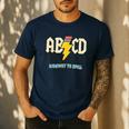 ABCD Highway To Spell Pencil Teacher & Student Font Me Men's Casual T-Shirt Navy