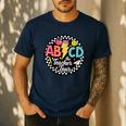 ABCD The Teacher Tour Back To School First Day Of School Men's Casual T-Shirt Navy ABCD The Teacher Tour Back To School First Day Of School Men's Casual T-Shirt Navy
