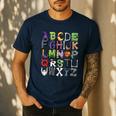 ABCs Alphabet Halloween Learning Kindergarten Teachers Men's Casual T-Shirt Navy ABCs Alphabet Halloween Learning Kindergarten Teachers Men's Casual T-Shirt Navy