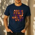 ABCs Learning Kindergarten Teacher Halloween Alphabet Men's Casual T-Shirt Navy ABCs Learning Kindergarten Teacher Halloween Alphabet Men's Casual T-Shirt Navy