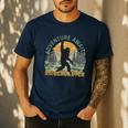 Adventure Awaits Bigfoot Teacher Kindergarten Back To School Men's Casual T-Shirt Navy Adventure Awaits Bigfoot Teacher Kindergarten Back To School Men's Casual T-Shirt Navy