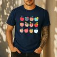 Art Apples Back To School For Teacher Student Men's Casual T-Shirt Navy Art Apples Back To School For Teacher Student Men's Casual T-Shirt Navy
