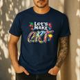 Lets Make Art Colerful Artists Painter Art Teacher Men Women Girls Kids Men's Casual T-Shirt Navy