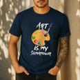 Art Is My Superpower Drawing Art Teacher Artists Men's Casual T-Shirt Navy Art Is My Superpower Drawing Art Teacher Artists Men's Casual T-Shirt Navy