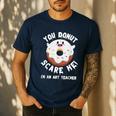 Art Teacher Halloween Donut Lover Costume Kawaii Monster Men's Casual T-Shirt Navy