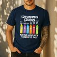 Artist Art Teacher School Artist Joke Men's Casual T-Shirt Navy