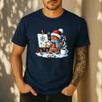 Artist Gingerbread Painter Art Teacher Student Christmas Men's Casual T-Shirt Navy Artist Gingerbread Painter Art Teacher Student Christmas Men's Casual T-Shirt Navy