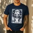 Artist Tarot Card Skeleton Painter Art Teacher Witchy Men's Casual T-Shirt Navy Artist Tarot Card Skeleton Painter Art Teacher Witchy Men's Casual T-Shirt Navy