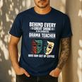 Theatre Teacher Drama Lover Theatre Mask Drama Teacher Men's Casual T-Shirt Navy Theatre Teacher Drama Lover Theatre Mask Drama Teacher Men's Casual T-Shirt Navy