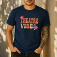 Theatre Vibes Teacher Man Women Youth Auditorium Concert Tee Men's Casual T-Shirt Navy Theatre Vibes Teacher Man Women Youth Auditorium Concert Tee Men's Casual T-Shirt Navy