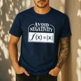 Avoid Negativity Math Teacher Men's Casual T-Shirt Navy