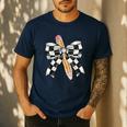 Back To School Hello Fifth Grade Teacher Coquette Pencil Bow Men's Casual T-Shirt Navy Back To School Hello Fifth Grade Teacher Coquette Pencil Bow Men's Casual T-Shirt Navy