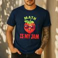 Back To School Math Is My Jam Math Teacher Men's Casual T-Shirt Navy Back To School Math Is My Jam Math Teacher Men's Casual T-Shirt Navy