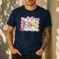 Back To School Pre-K Preppy Teacher Girl Men's Casual T-Shirt Navy