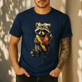 Back To School Raccoon Teachers Student Kids Men's Casual T-Shirt Navy