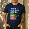 Back To School Teacher We Are Like A Box Of Crayons Men's Casual T-Shirt Navy Back To School Teacher We Are Like A Box Of Crayons Men's Casual T-Shirt Navy