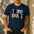 Back To School Third Grade Teacher First Day Of 3rd Grade Men's Casual T-Shirt Navy Back To School Third Grade Teacher First Day Of 3rd Grade Men's Casual T-Shirt Navy