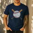 Baseball Happy Dot Day Shirts For Kids Men Women Teacher Men's Casual T-Shirt Navy
