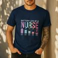 Battery Life Of A Nurse School Teacher Appreciation Men's Casual T-Shirt Navy Battery Life Of A Nurse School Teacher Appreciation Men's Casual T-Shirt Navy