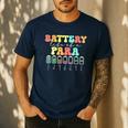 Battery Life Of A Para SPED Parapro Teacher Squad Men's Casual T-Shirt Navy