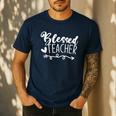 Blessed Teacher For Men Women Kids Men's Casual T-Shirt Navy